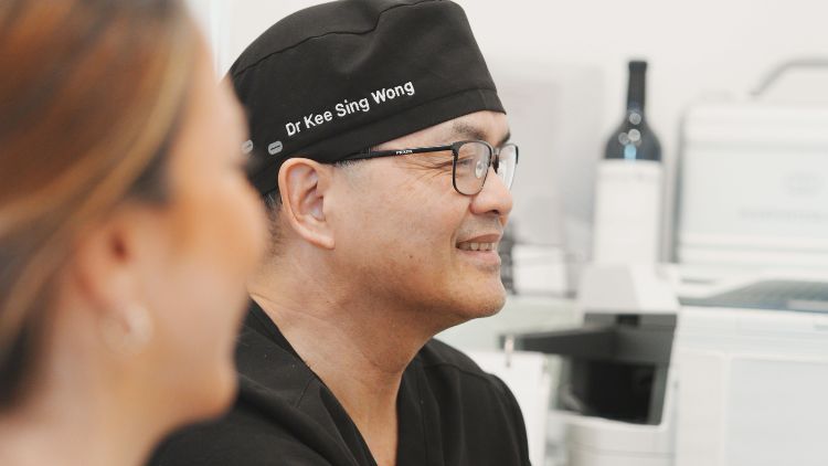 Dr Wong during a consultation